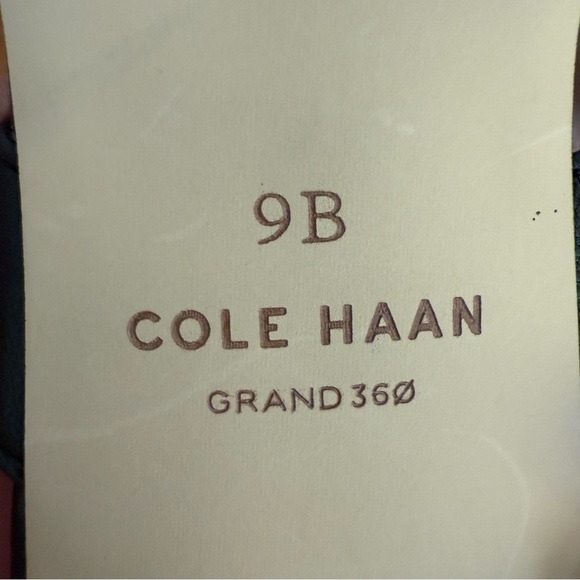 NWOT Cole Haan Vandam gold Buckle flat mules black leather woman’s 9 shoes new - Picture 7 of 8